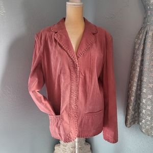 Coldwater Creek pink suede coat/jacket